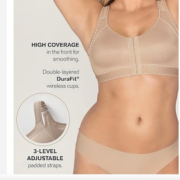 NWT Front Hook Sports Bra & Back Support Posture Corrector Wireless Bra 38D - Picture 11 of 16